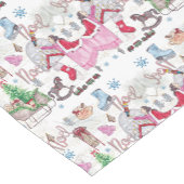 Elegante Kerst Hand geschilderde elementen Korte Tafelloper (Hoek)