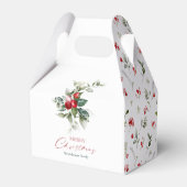 Elegante kerst Holly Bedankdoosjes (Achterkant)