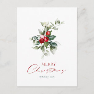 Elegante kerst Holly Kaart
