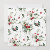 Elegante kerst Holly Kaart (Achterkant)