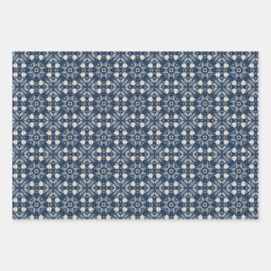 Elegante Kerst Mandala Patroon  Ornament Inpakpapier Vel (Voorkant 3)