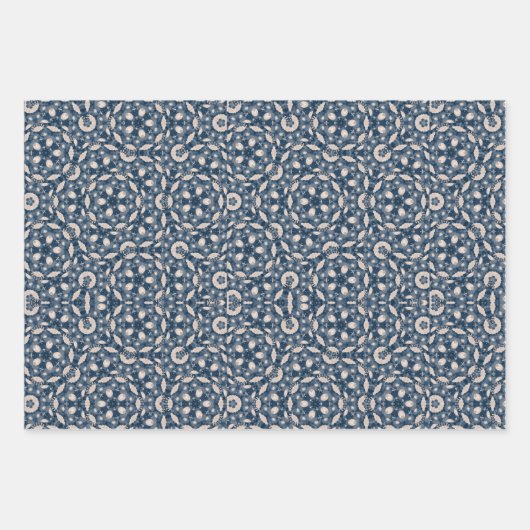 Elegante Kerst Mandala Patroon  Ornament Inpakpapier Vel (Voorkant 2)