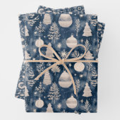 Elegante Kerst Mandala Patroon  Ornament Inpakpapier Vel (In situ)