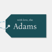 Elegante kerst | Modern trendy leuk paar Cadeaulabel (Achterkant Horizontaal)