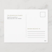 Elegante kerst ornament Kaart (Achterkant)