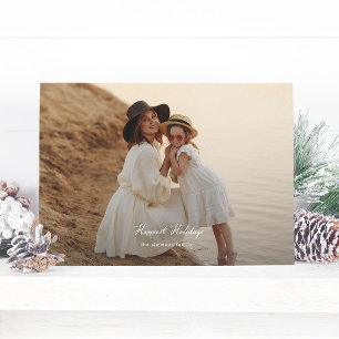 elegante kerst overvloed foto script gelukkig feestdagenkaart
