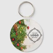 Elegante kerst personaliseer foto sleutelhanger (Voorkant)