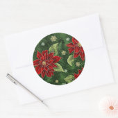 Elegante kerst Poinsettia Stickers (Envelop)