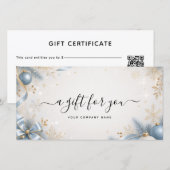 Elegante Kerst QR-code cadeaubon (Voorkant / Achterkant)