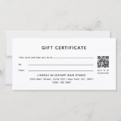 Elegante Kerst QR-code cadeaubon (Achterkant)