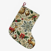 Elegante Kerst Rendier Ontwerp Kous Grote Kerstsok (Voorkant (Hangend))