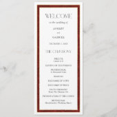 Elegante Kerst Rood Damast Grens Programma (Voorkant)