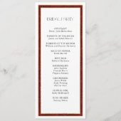 Elegante Kerst Rood Damast Grens Programma (Achterkant)