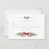 Elegante kerst RSVP kaart (Voorkant)