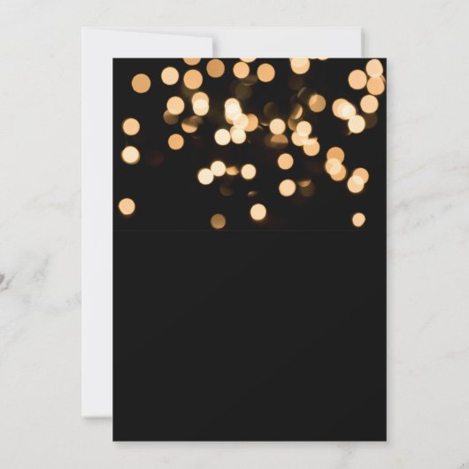 Elegante kerst uitnodiging zwart en goud (Achterkant)