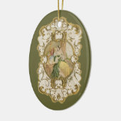 elegante  kerst Victoriaans Keramisch Ornament (Links)