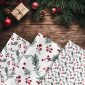 Elegante kerst Waterverf rustieke Pine Bough Inpakpapier Vel