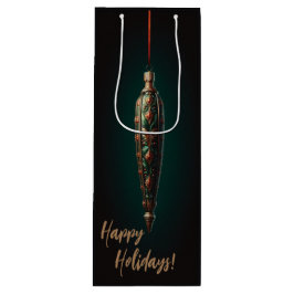 Elegante kerst wijn geschenk tas wijn cadeautas