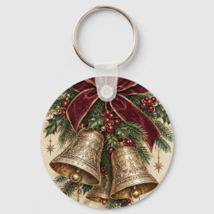 Elegante Kerstbel, stijl Vintage Kerstbellen Sleutelhanger