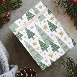Elegante kerstbomen inpakpapier
