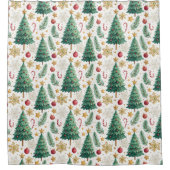 Elegante kerstbomen Minimalistische douchegordijn (Voorkant)