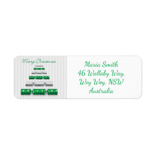 Elegante kerstbonbons etiket