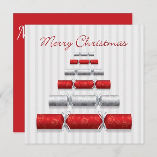 Elegante kerstbonbons kaart (Voorkant / Achterkant)