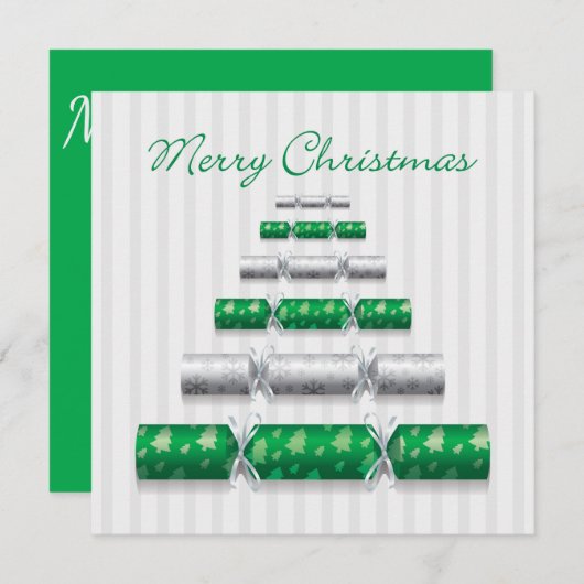 Elegante kerstbonbons kaart (Voorkant / Achterkant)