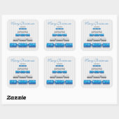 Elegante kerstbonbons vierkante sticker (Vel)