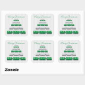 Elegante kerstbonbons vierkante sticker (Vel)