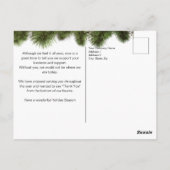 Elegante Kerstboodschap aan Klanten Briefkaart (Achterkant)