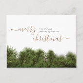 Elegante Kerstboodschap aan Klanten Briefkaart (Voorkant)