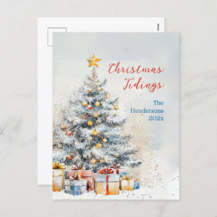 Elegante kerstboom  Briefkaart