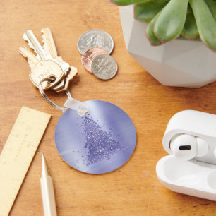 Elegante kerstboom   Charmante Lavendel Paarse Sleutelhanger