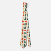 Elegante Kerstboom en Cadeaupatroon  Stropdas (Voorkant)
