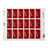 Elegante kerstboom retour adres label (Full Sheet)