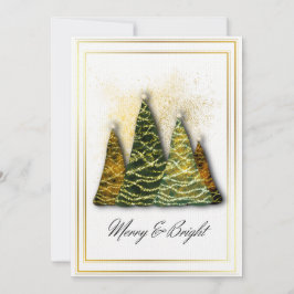 Elegante kerstboomkaart – Moderne kerstgroet Kaart