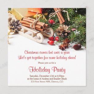 Elegante Kerstdecoraties Vakantie Party Kaart