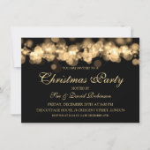 Elegante Kerstfeest Gouden Bokeh Lights Kaart (Voorkant)