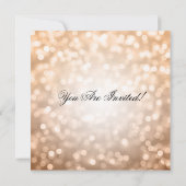 Elegante kerstfeest koperen glitter lichten kaart (Achterkant)