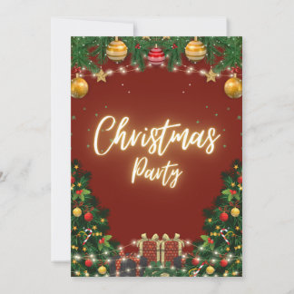 Elegante kerstfeest uitnodiging