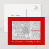 Elegante kerstfoto briefkaart sjabloon (Voorkant / Achterkant)