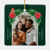 Elegante kerstfoto keramisch ornament (Achterkant)