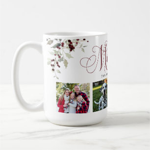 Elegante Kerstfoto met Hulst Familie Koffiemok