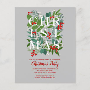 Elegante Kerstgroen Uitnodiging voor een Klein Bud Flyer