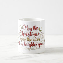 Elegante kerstgroet lettertype mok