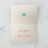 Elegante Kerstherten Wenskaart Kaart (Binnen)