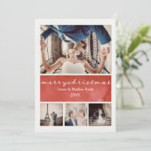 Elegante kerstkaart kaart (Staand voorkant)