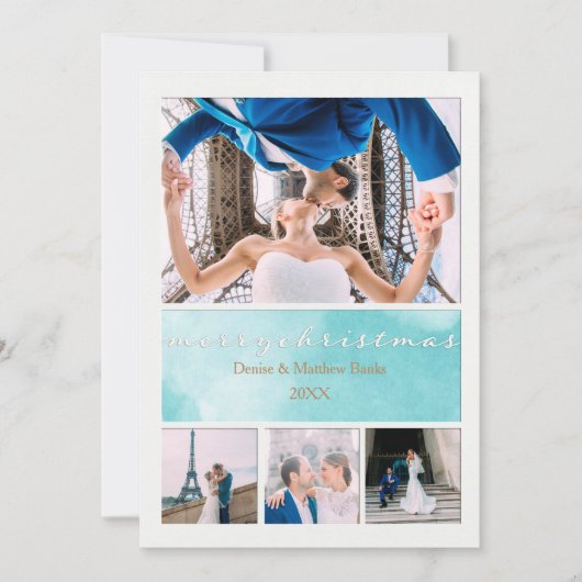 Elegante kerstkaart kaart (Voorkant)