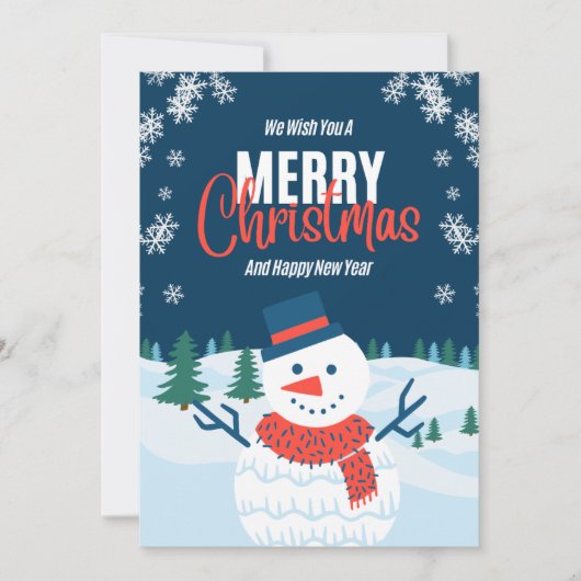 Elegante kerstkaart met een vleugje vakantiesfeer kaart (Voorkant)